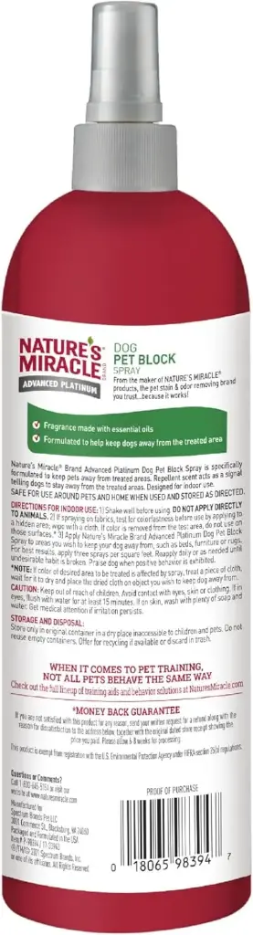 Nature's Miracle Advanced Platinum Dog Pet Block Repellent Spray 16 Fl Oz 2.webp