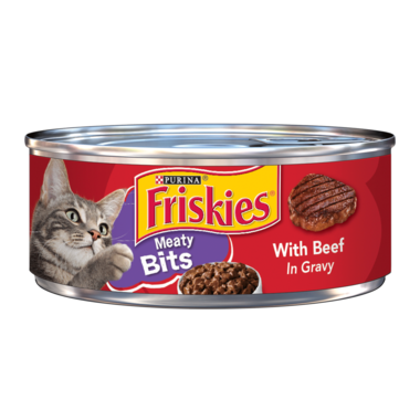 Friskies Wet Cat Food Tin - Meaty Bits Beef