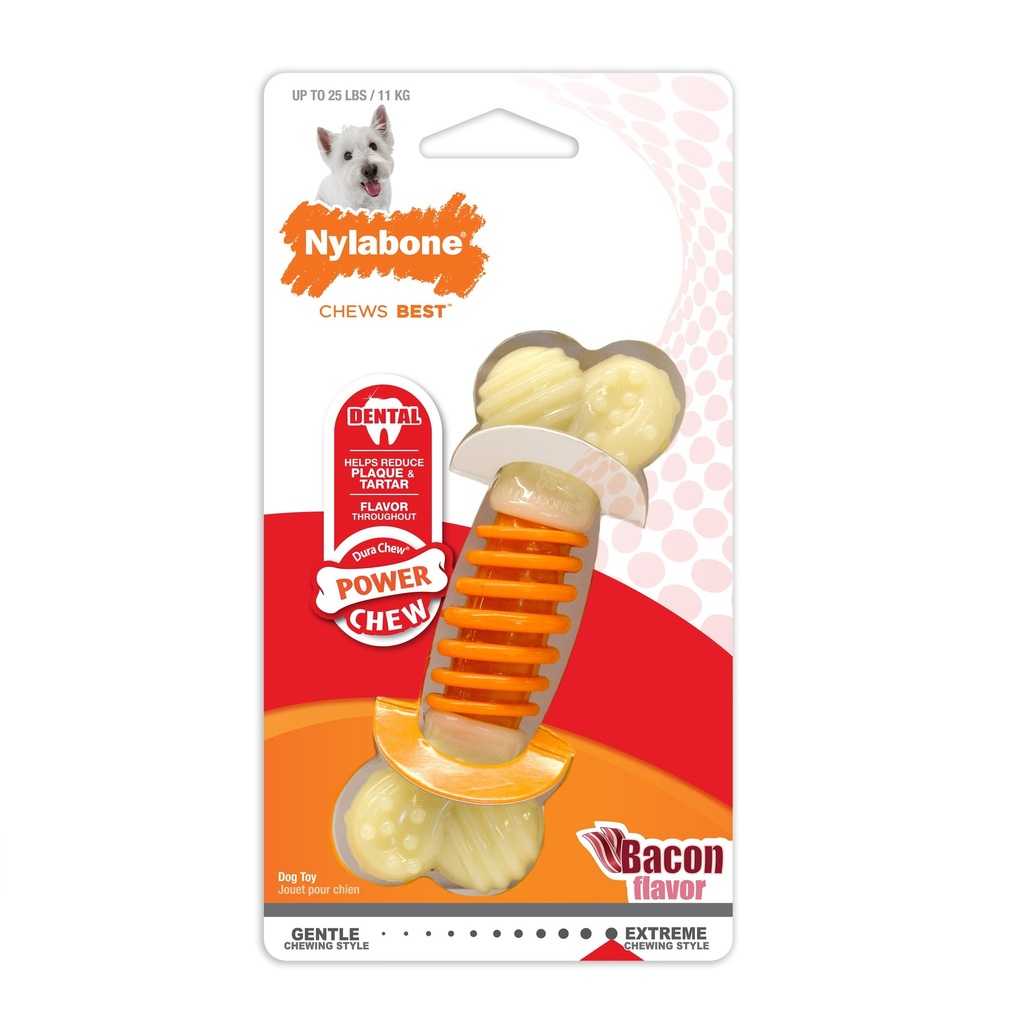 Nylabone DentalChewBoneBacon sml