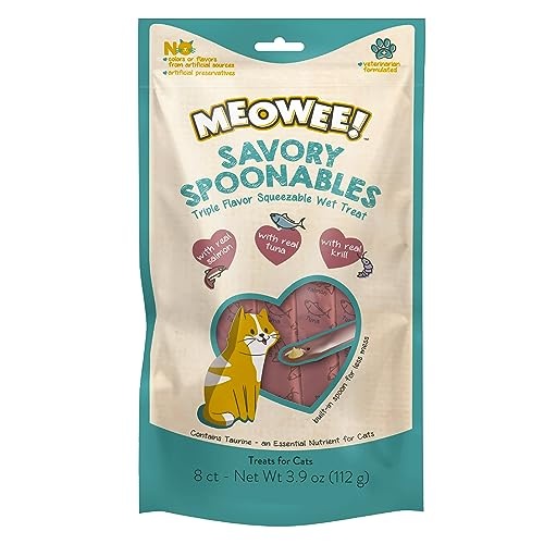 Meowee! Savory Spoonables! Salmon/Tuna/Krill - 8 CT