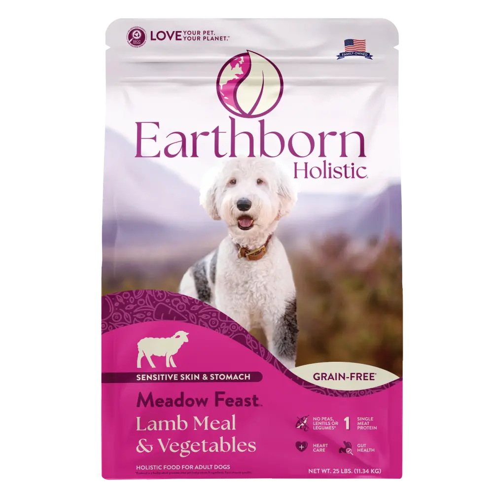 Earthborn Meadow Feast Lamb Sensitive Skin & Stomach Grain-Free 25lb