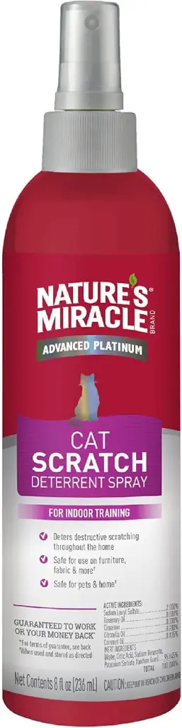 Nature's Miracle Advanced Platinum Cat Scratch Deterrent Spray 8 oz