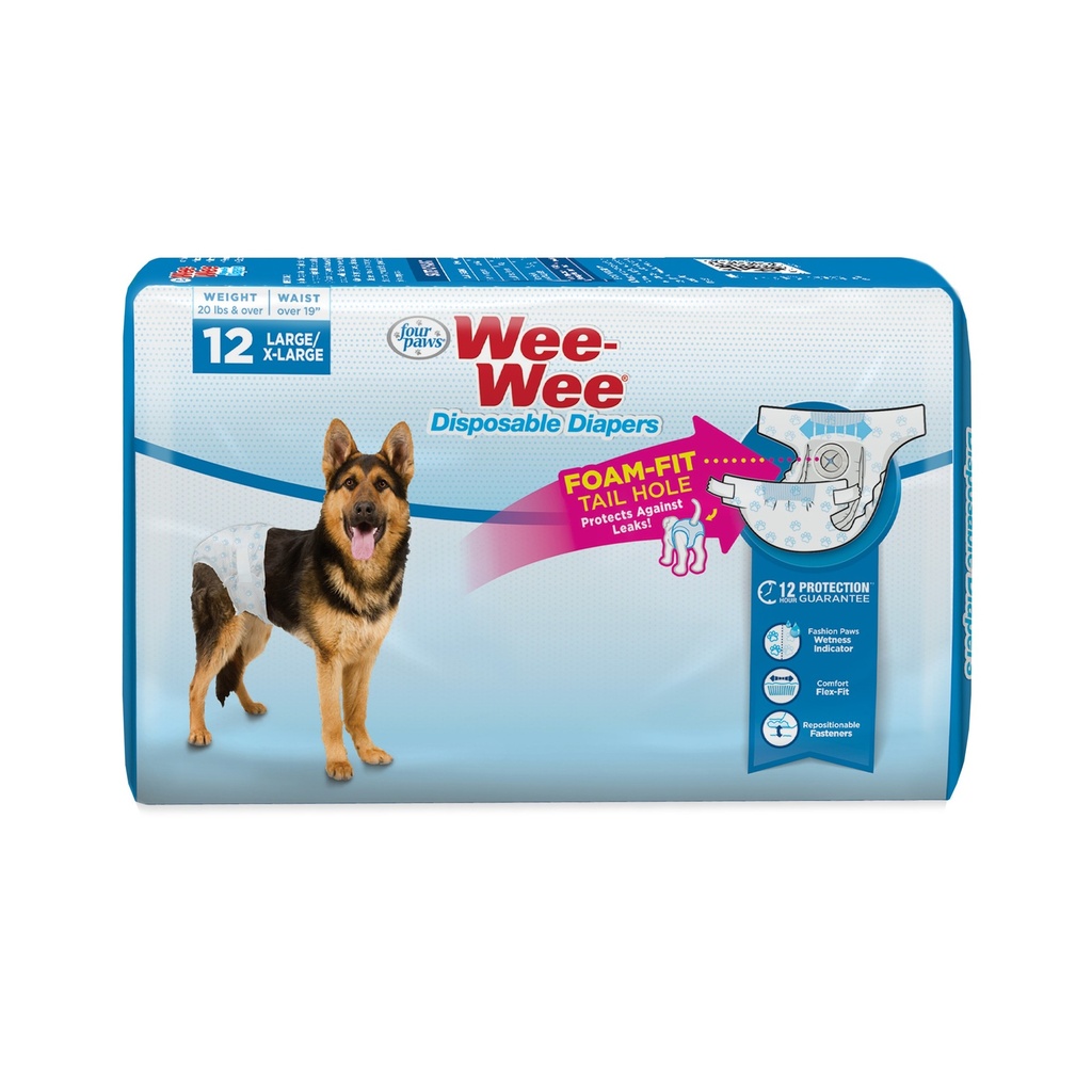 Wee-Wee Disposable Dog Diapers Large/XL - 12 count