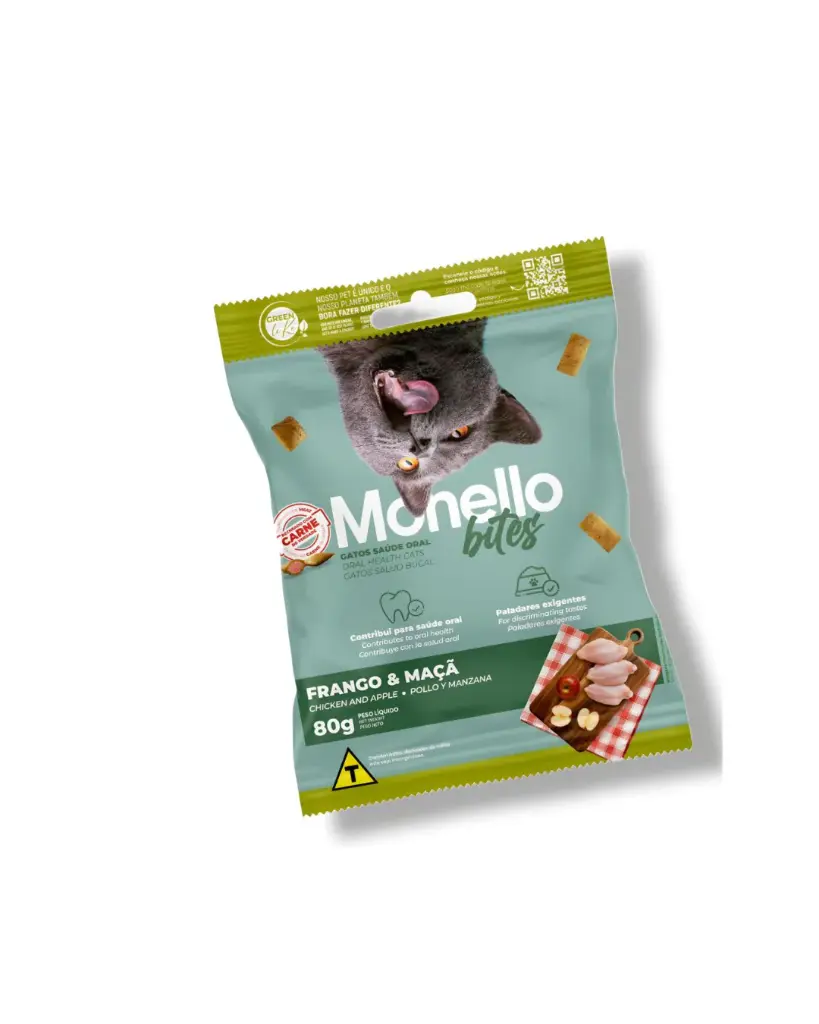Monello Bites Oral Health - Chicken & Apple Dental Cat Treats