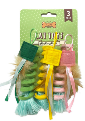 P.O.M. Pets Cat Coil Toy (3 pack)