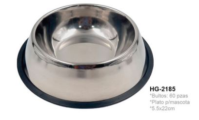 Pet Bowl Stainless Steel 5.5x22cm