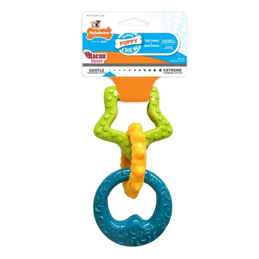 Puppy Power Chew Teething Rings - Bacon