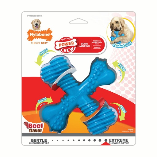 Nylabone Power Chew X Bone Beef - Large