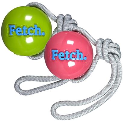 Outward Hound Fetch Ball With Rope - Green