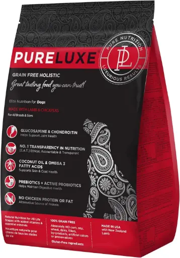 PureLuxe Elite Nutrition Grain Free Holistic 4lb - Lamb