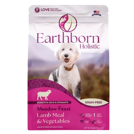 Earthborn Meadow Feast Lamb Sensitive Skin & Stomach Grain-Free 25lb