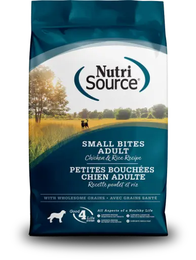 NutriSource Small Bites Adult Chicken & Rice Recipe 12lb