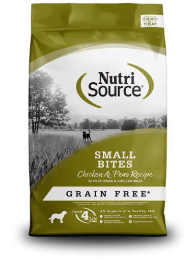 NutriSource Grain Free Small Bites Adult Chicken & Peas 12lb