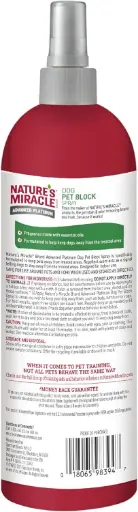 Nature's Miracle Advanced Platinum Dog Pet Block Repellent Spray 16 oz